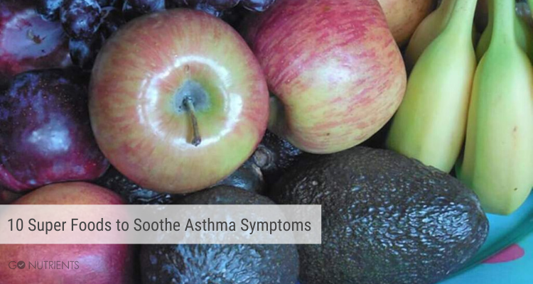 Various fruits in the photo are part of the plan to help asthma.  