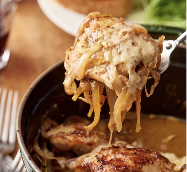 Bone broth used in  Braised French Onion Chicken with Gruyère
