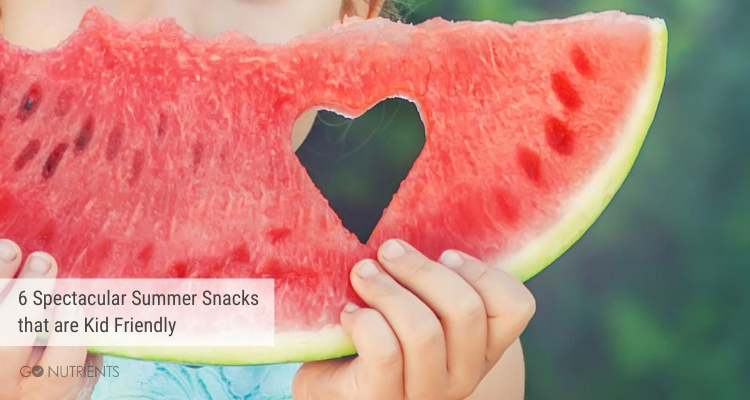 Watermelon Slice with a heart shape cut into it. 