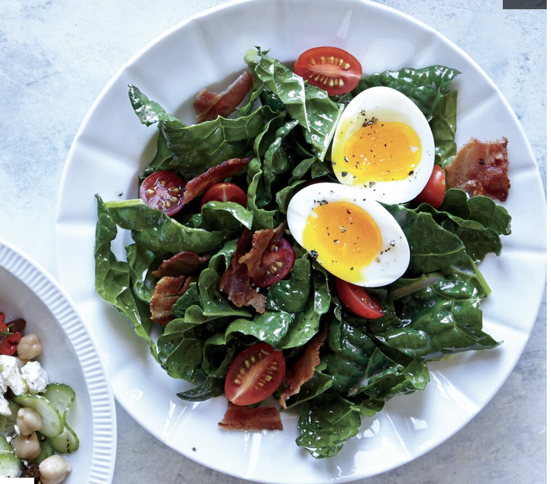 Bacon, Egg and Kale Breakfast Salad