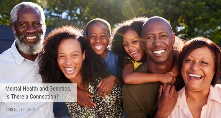 Mental Health and Genetics.  Is There a Connection?  Photo of a multigenerational family. 