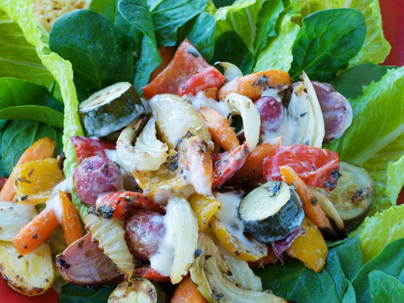 Leafy Greens with Italian Style Caramelized Vegetables 